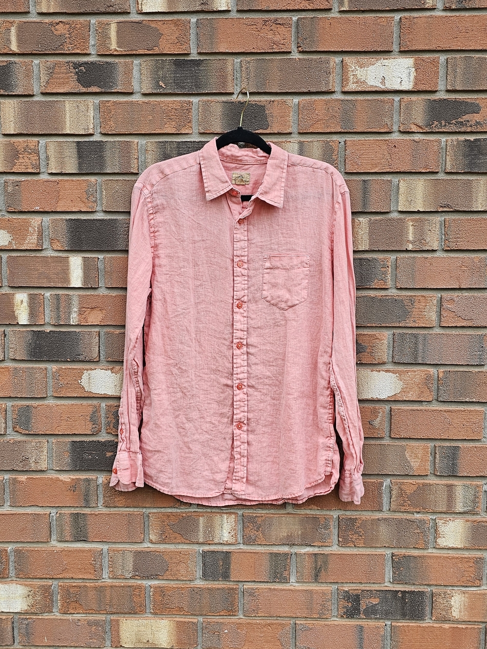 Women's Casual Long-Sleeve Button-Down Shirt in Pink